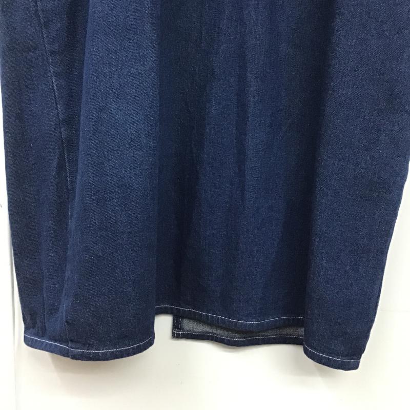 ケービーエフ KBF ワンピース ロングスカート KB16-26D040 肩フリル デニム ジャンパースカート ONE SIZE 無地 青 / ブルー / blue レディース USED 古着 中古 10162036