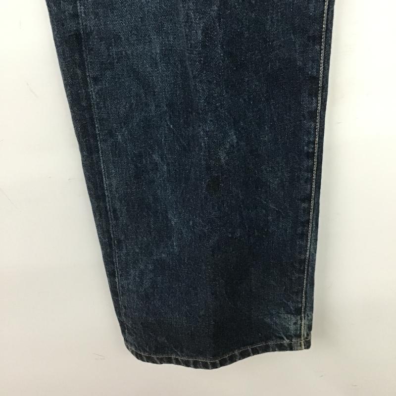 エヴィス EVISU パンツ デニム、ジーンズ デニムパンツ ワイドパンツ カジュアルパンツ 33インチ ロゴ、文字 インディゴ / インディゴ / Indigo メンズ USED 古着 中古 10162040