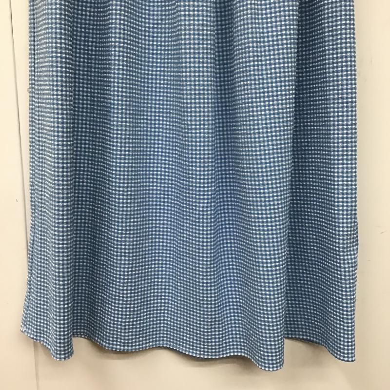 ザラ ZARA ワンピース ロングスカート M チェック 白 / ホワイト / white X 水色 / ライトブルー / レディース USED 古着 中古 10162049