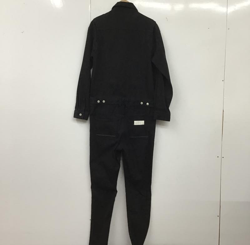 バックボーン BACK BONE サロペット・オーバーオール サロペット、オーバーオール BB17SS-DJ10 スタッズ装飾 デニム オールインワン L 無地 黒 / ブラック / black メンズ USED 古着 中古 10162051