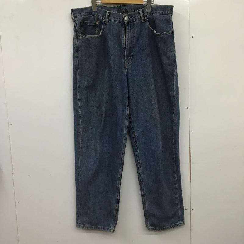 リーバイストラウスアンドコー Levi Strauss & co. パンツ デニム、ジーンズ デニムパンツ ワイドパンツ カジュアルパンツ ストレッチ 38インチ 無地 インディゴ / インディゴ / Indigo メンズ USED 古着 中古 10162062
