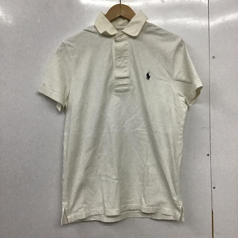 ポロラルフローレン POLO RALPH LAUREN ポロシャツ 半袖 半袖ポロシャツ カラーシャツ 半袖カットソー M ロゴ、文字 白 / ホワイト / white メンズ USED 古着 中古 10162064