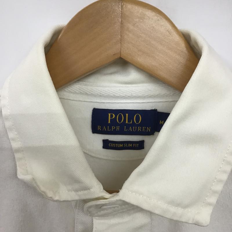 ポロラルフローレン POLO RALPH LAUREN ポロシャツ 半袖 半袖ポロシャツ カラーシャツ 半袖カットソー M ロゴ、文字 白 / ホワイト / white メンズ USED 古着 中古 10162064