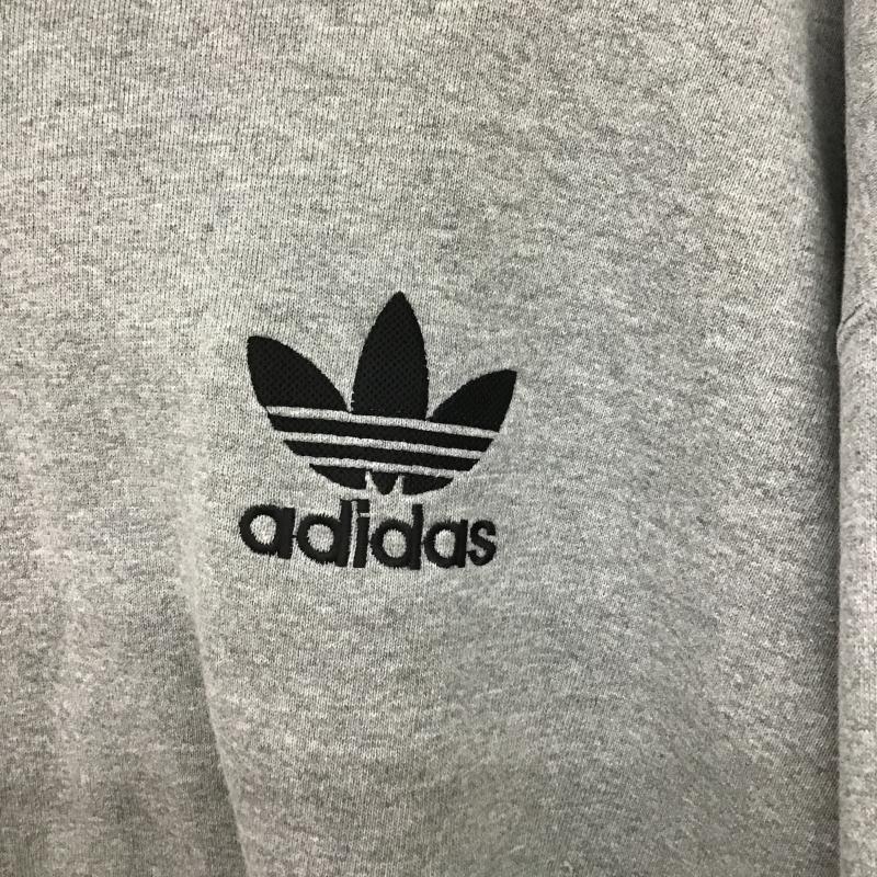 アディダス adidas トレーナー 長袖 長袖トレーナー スウェット プルオーバー タートルネック S ロゴ、文字 灰 / グレー / gray メンズ USED 古着 中古 10162072
