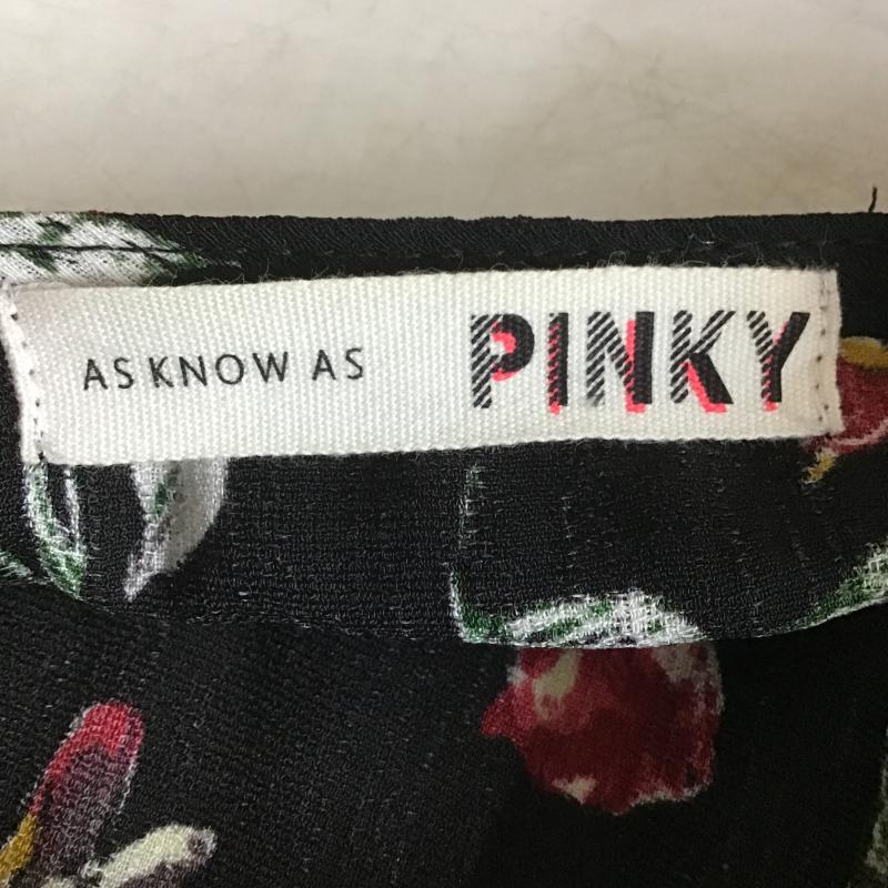 アズノゥアズピンキー AS KNOW AS PINKY ワンピース ロングスカート 総柄 黒 / ブラック / black レディース USED 古着 中古 10162073