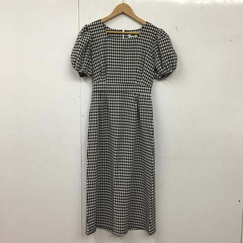 アビトーキョー ABITOKYO ワンピース ロングスカート FREE チェック 黒 / ブラック / black X 白 / ホワイト / white レディース USED 古着 中古 10162074