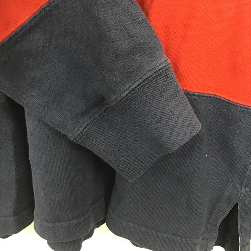 ポロバイラルフローレン Polo by RALPH LAUREN ポロシャツ 長袖 長袖ポロシャツ 長袖カットソー カラーシャツ M ボーダー柄 赤 / レッド / red X 紺 / ネイビー / navy メンズ USED 古着 中古 10162079