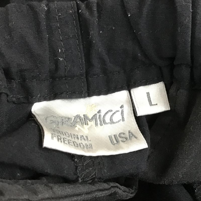 グラミチ GRAMICCI パンツ ワークパンツ、ペインターパンツ gmp-19s949 クライミングパンツ ワイドパンツ L ロゴ、文字 黒 / ブラック / black メンズ USED 古着 中古 10162084