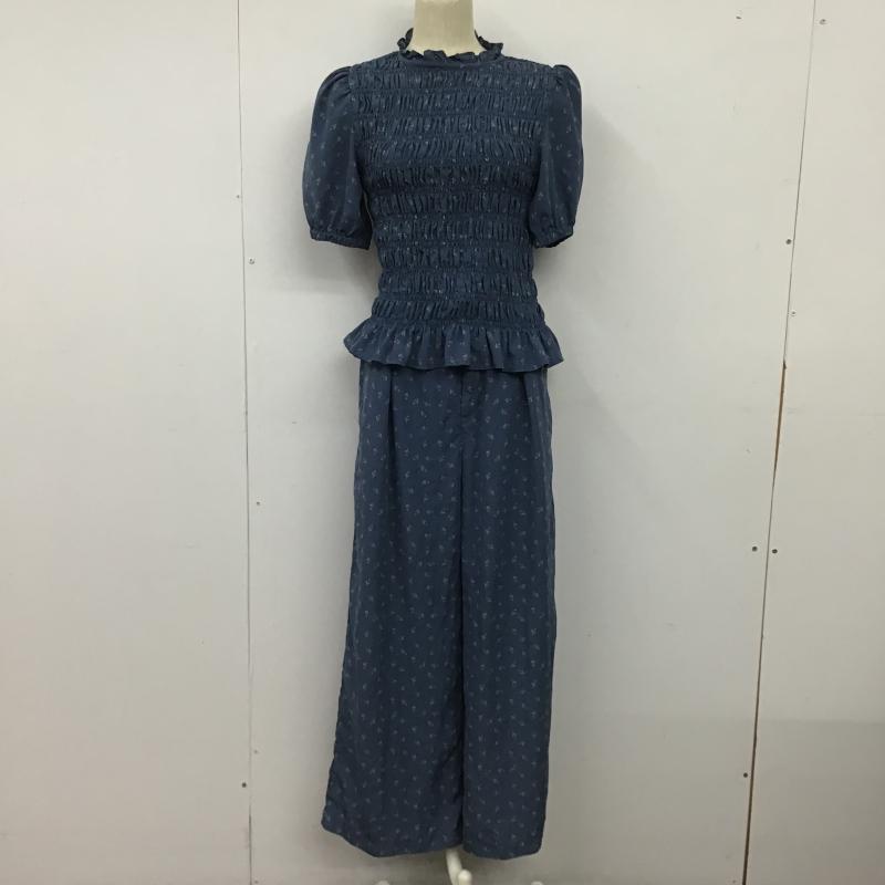 アースミュージックアンドエコロジー earth music&ecology セットアップ セットアップ 総柄 紺 / ネイビー / navy レディース USED 古着 中古 10162086