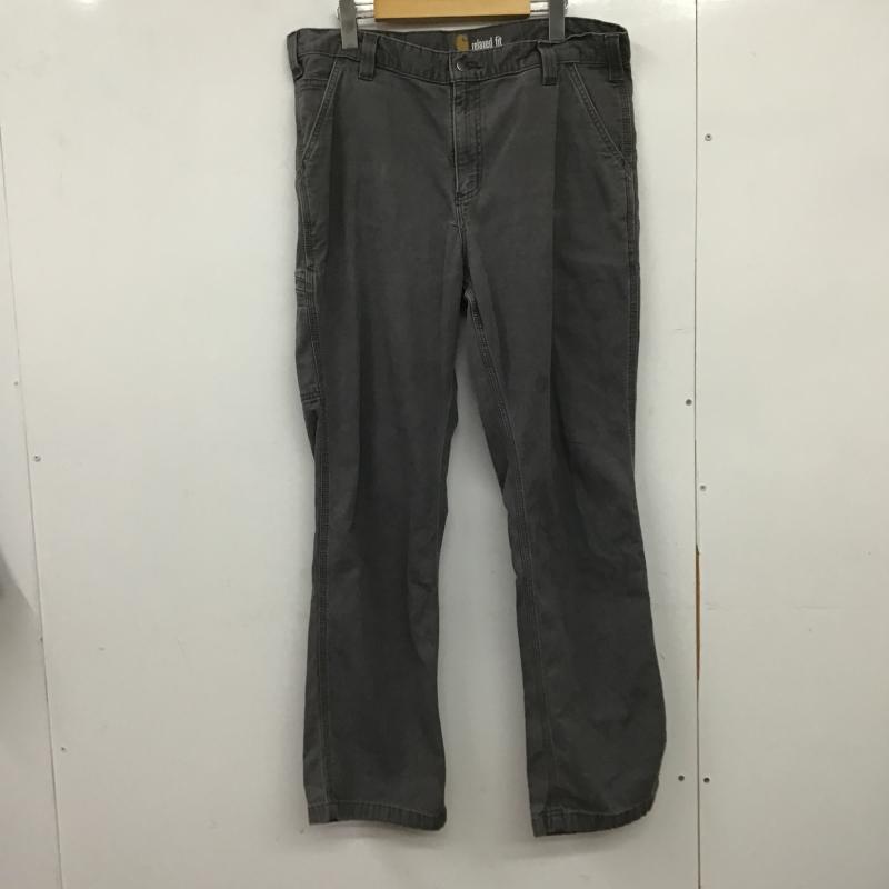 カーハート Carhartt パンツ ワークパンツ、ペインターパンツ ワークパンツ ワイドパンツ カジュアルパンツ 36インチ ロゴ、文字 灰 / グレー / gray メンズ USED 古着 中古 10162088