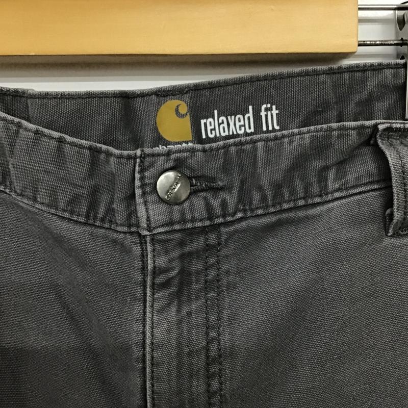 カーハート Carhartt パンツ ワークパンツ、ペインターパンツ ワークパンツ ワイドパンツ カジュアルパンツ 36インチ ロゴ、文字 灰 / グレー / gray メンズ USED 古着 中古 10162088