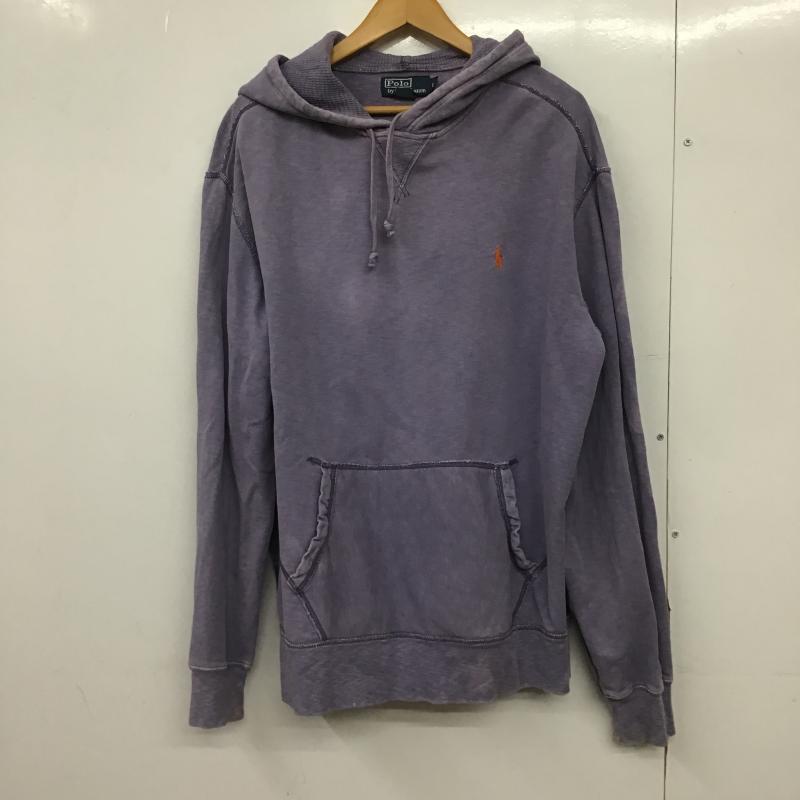 ポロバイラルフローレン Polo by RALPH LAUREN パーカー 長袖 長袖パーカー プルオーバーパーカー スウェット L ロゴ、文字 紫 / パープル / purple メンズ USED 古着 中古 10162092