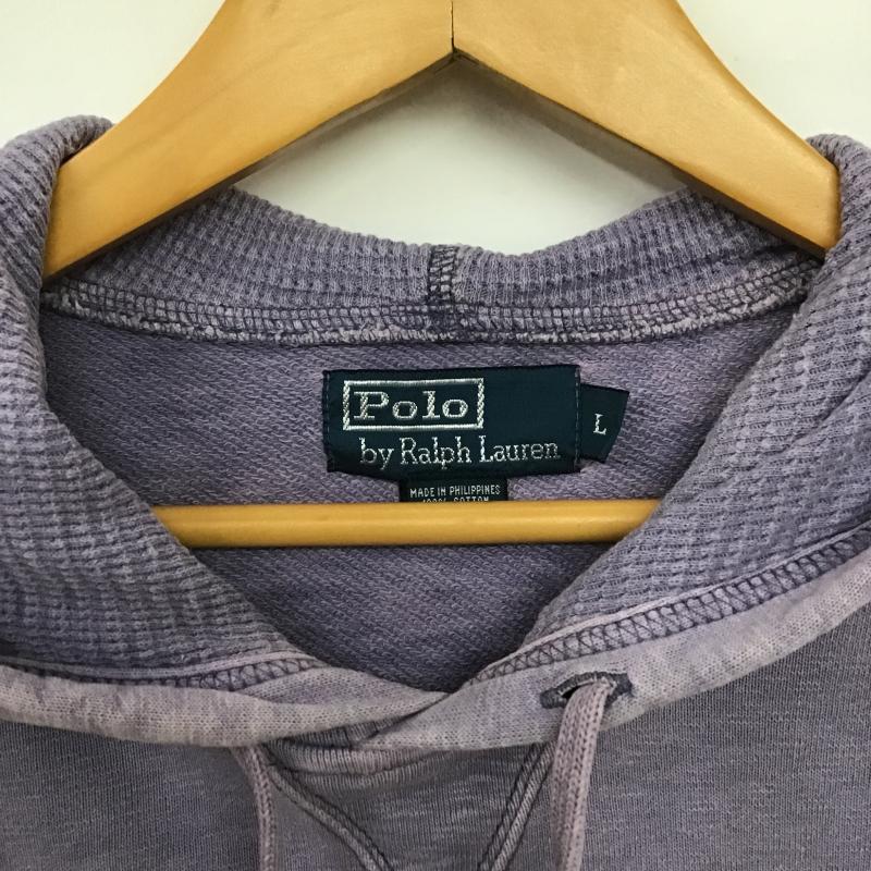 ポロバイラルフローレン Polo by RALPH LAUREN パーカー 長袖 長袖パーカー プルオーバーパーカー スウェット L ロゴ、文字 紫 / パープル / purple メンズ USED 古着 中古 10162092