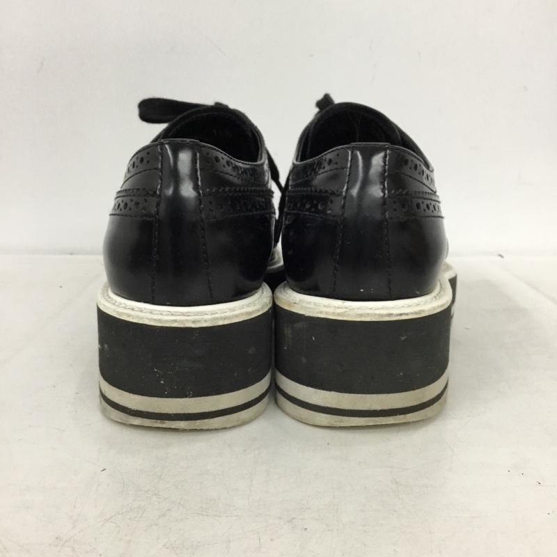 プラダ PRADA ローファー ローファー 厚底 34 1/2 無地 黒 / ブラック / black レディース USED 古着 中古 10162095