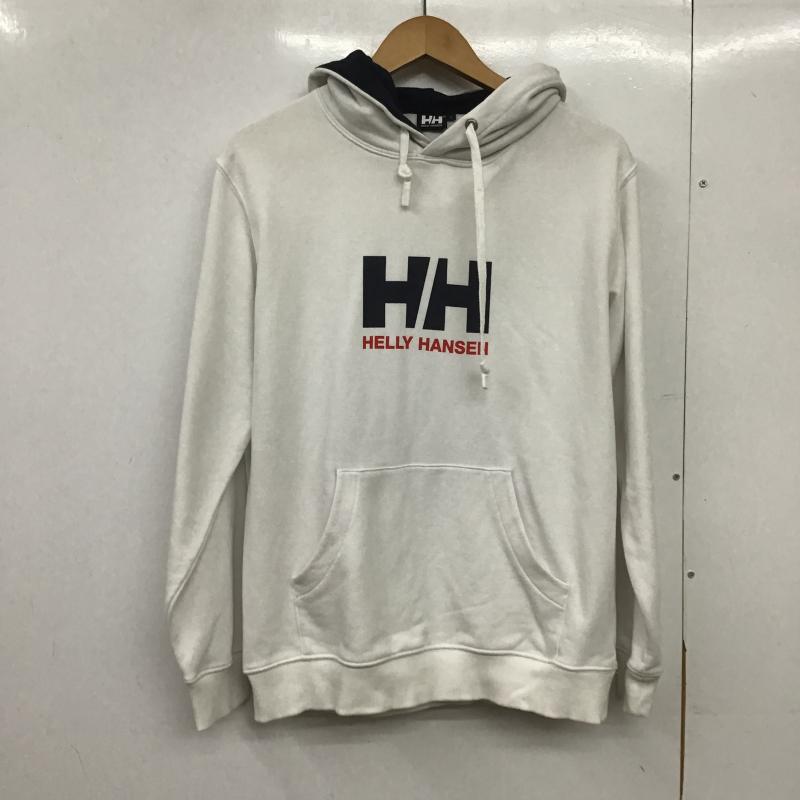 ヘリーハンセン HELLY HANSEN パーカー 長袖 長袖パーカー プルオーバーパーカー スウェット L ロゴ、文字 白 / ホワイト / white メンズ USED 古着 中古 10162097