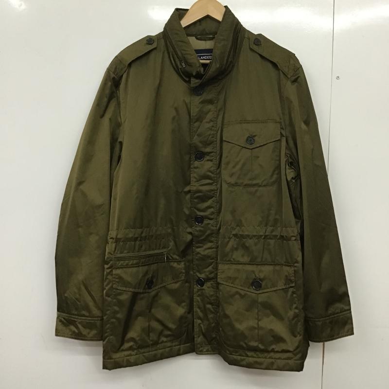 ランズエンド LANDS END ジャケット、上着 ジャンパー、ブルゾン ジップアップジャケット ナイロンジャケット アウター XL 無地 カーキ / カーキ / khaki メンズ USED 古着 中古 10162105
