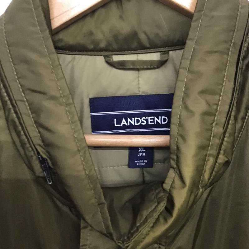 ランズエンド LANDS END ジャケット、上着 ジャンパー、ブルゾン ジップアップジャケット ナイロンジャケット アウター XL 無地 カーキ / カーキ / khaki メンズ USED 古着 中古 10162105