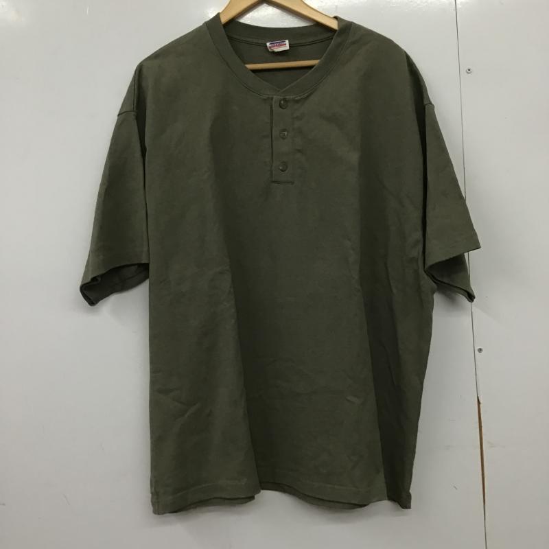 フリークスストア FREAK S STORE カットソー 半袖 半袖カットソー 無地Tシャツ ヘンリーネックカットソー L 無地 カーキ / カーキ / khaki メンズ USED 古着 中古 10162107
