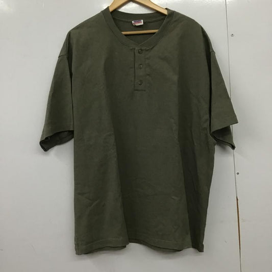 フリークスストア FREAK S STORE カットソー 半袖 半袖カットソー 無地Tシャツ ヘンリーネックカットソー L 無地 カーキ / カーキ / khaki メンズ USED 古着 中古 10162107