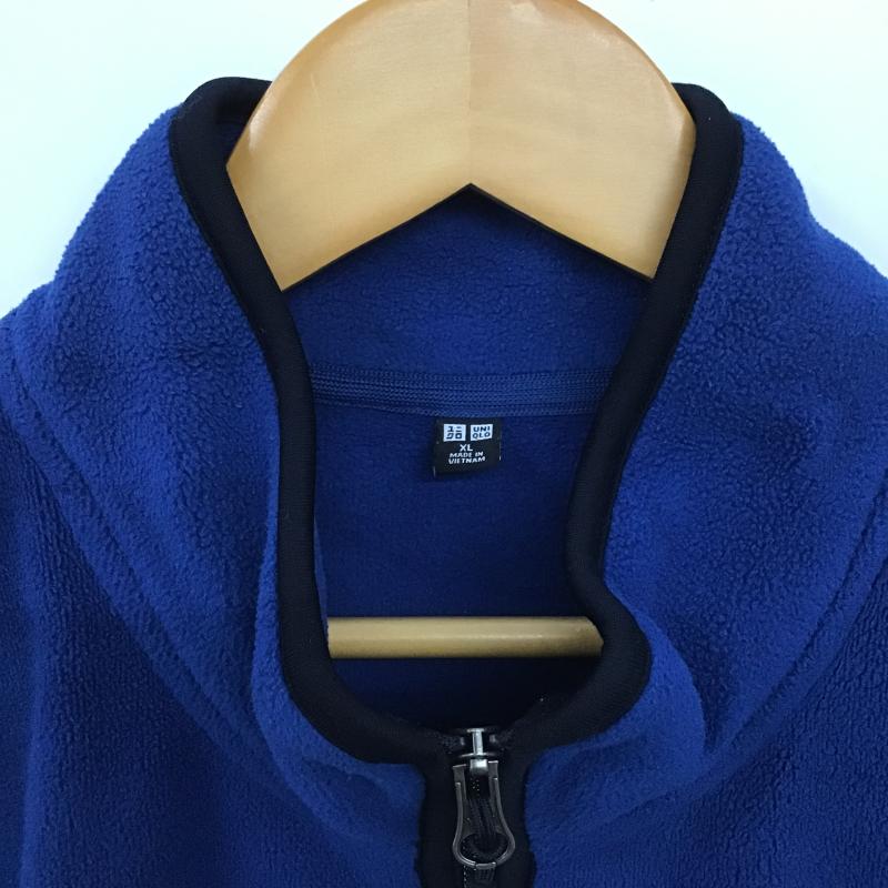 ユニクロ UNIQLO ジャケット、上着 ジャンパー、ブルゾン プルオーバーフリースジャケット XL 無地 青 / ブルー / blue メンズ USED 古着 中古 10162110