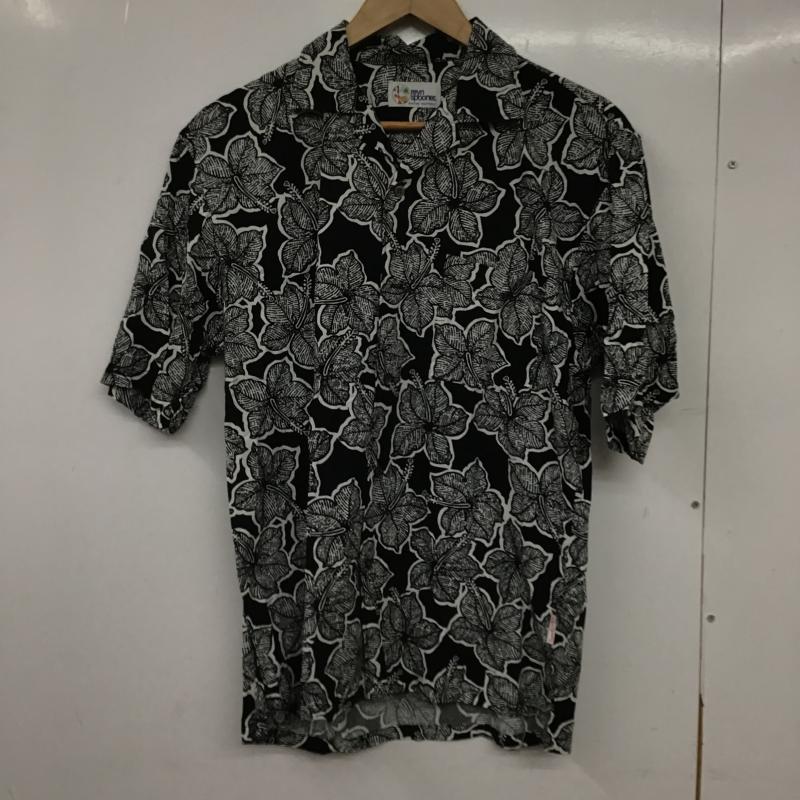 レインスプーナー reyn spooner シャツ、ブラウス 半袖 半袖シャツ プリントシャツ ポケットシャツ S プリント 白 / ホワイト / white X 黒 / ブラック / black メンズ USED 古着 中古 10162112
