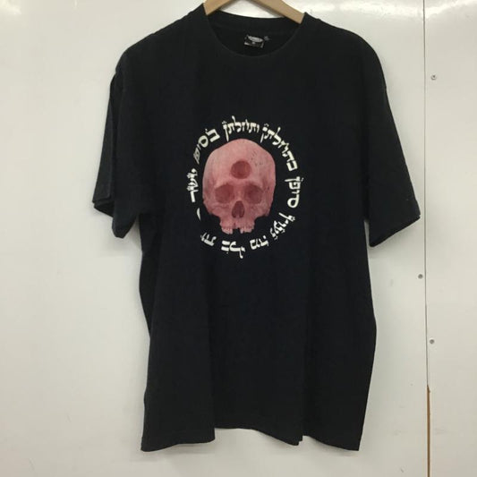 アンドサンズ ANDSUNS Tシャツ 半袖 半袖カットソー プリントTシャツ クルーネックカットソー プリント 黒 / ブラック / black メンズ USED 古着 中古 10162117