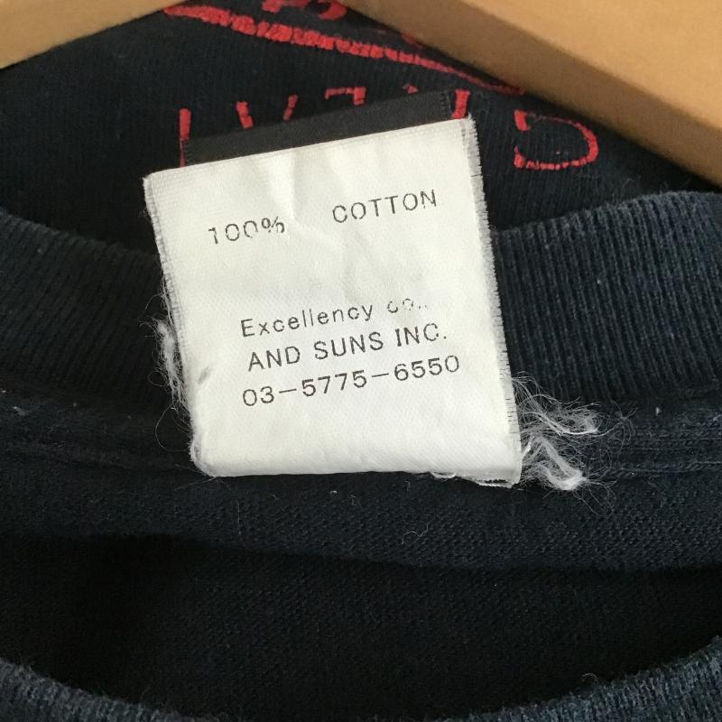 アンドサンズ ANDSUNS Tシャツ 半袖 半袖カットソー プリントTシャツ クルーネックカットソー プリント 黒 / ブラック / black メンズ USED 古着 中古 10162117