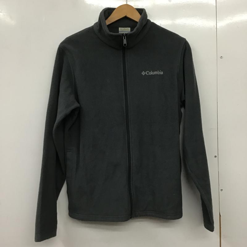 コロンビア Columbia ジャケット、上着 ジャンパー、ブルゾン ジップアップジャケット アウター フリースジャケット S ロゴ、文字 灰 / グレー / gray メンズ USED 古着 中古 10162118