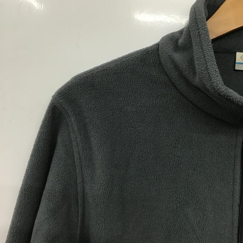 コロンビア Columbia ジャケット、上着 ジャンパー、ブルゾン ジップアップジャケット アウター フリースジャケット S ロゴ、文字 灰 / グレー / gray メンズ USED 古着 中古 10162118