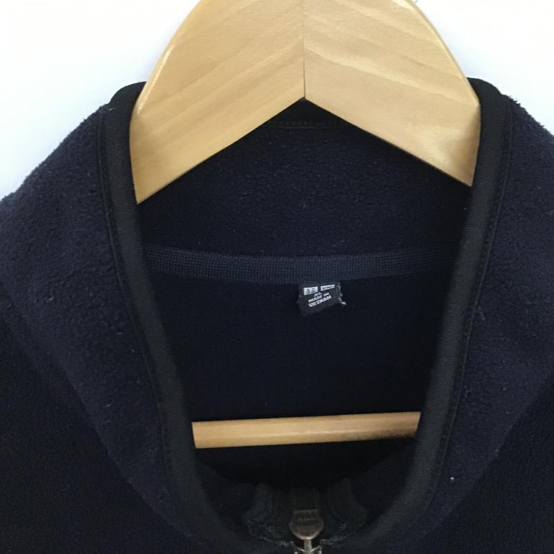 ユニクロ UNIQLO ジャケット、上着 ジャンパー、ブルゾン フリースプルオーバージャケット スタンドカラー XL 無地 紺 / ネイビー / navy メンズ USED 古着 中古 10162122
