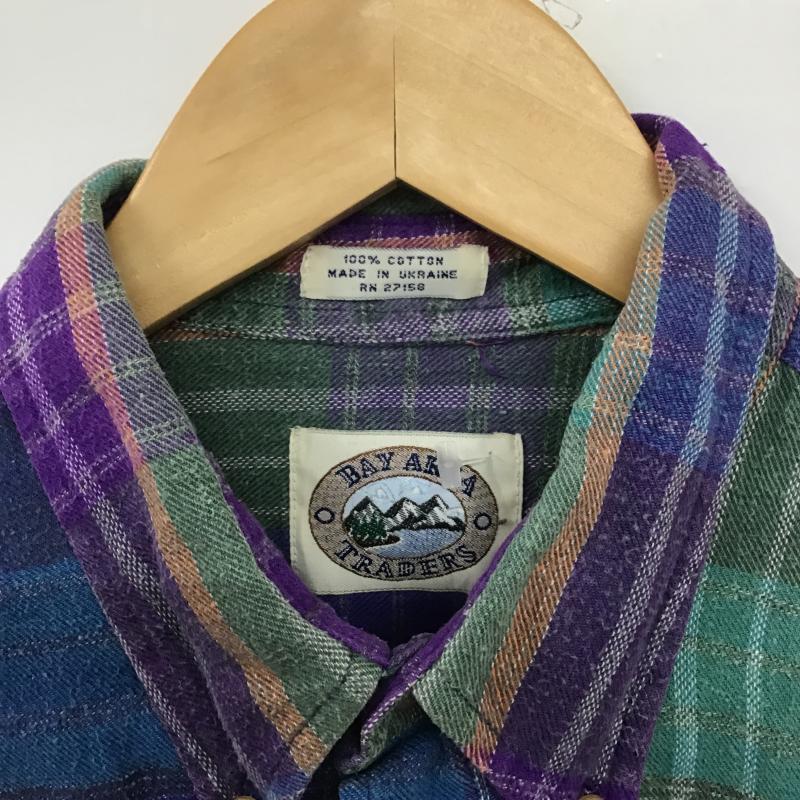 古着 USED シャツ、ブラウス 長袖 長袖シャツ チェックシャツ カラーシャツ L チェック マルチカラー / マルチカラー / multicolor メンズ USED 古着 中古 10162123