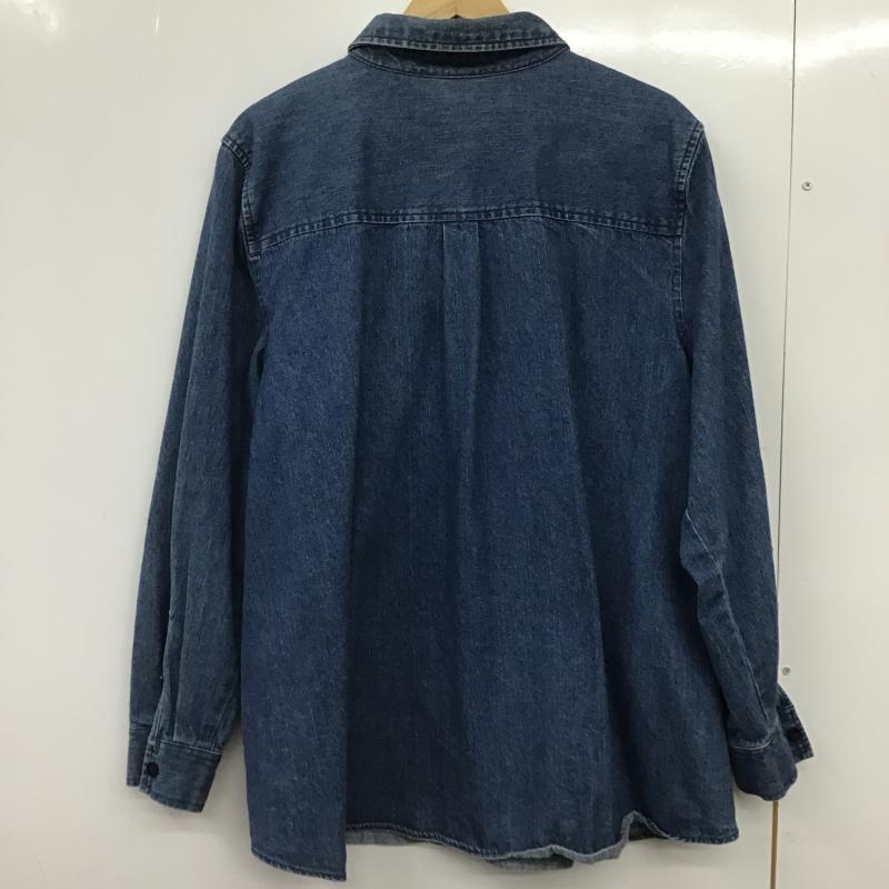 古着 USED シャツ、ブラウス 長袖 長袖シャツ デニムシャツ カラーシャツ XXL 無地 インディゴ / インディゴ / Indigo メンズ USED 古着 中古 10162124