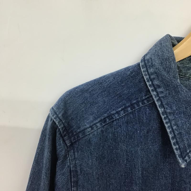 古着 USED シャツ、ブラウス 長袖 長袖シャツ デニムシャツ カラーシャツ XXL 無地 インディゴ / インディゴ / Indigo メンズ USED 古着 中古 10162124