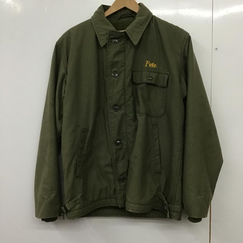 古着 USED ジャケット、上着 ジャンパー、ブルゾン ミリタリージャケット ジップアップジャケット アウター M ロゴ、文字 カーキ / カーキ / khaki メンズ USED 古着 中古 10162125
