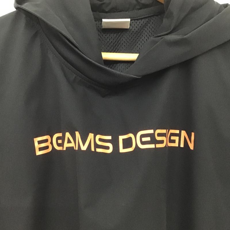 ビームス デザイン BEAMS DESIGN パーカー 半袖 ノースリーブパーカー プルオーバー L ロゴ、文字 黒 / ブラック / black メンズ USED 古着 中古 10162126