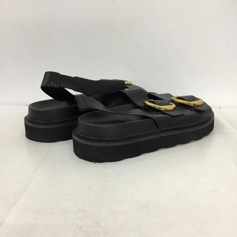 ミラオーウェン Mila Owen サンダル サンダル 24.5cm 無地 黒 / ブラック / black レディース USED 古着 中古 10162132
