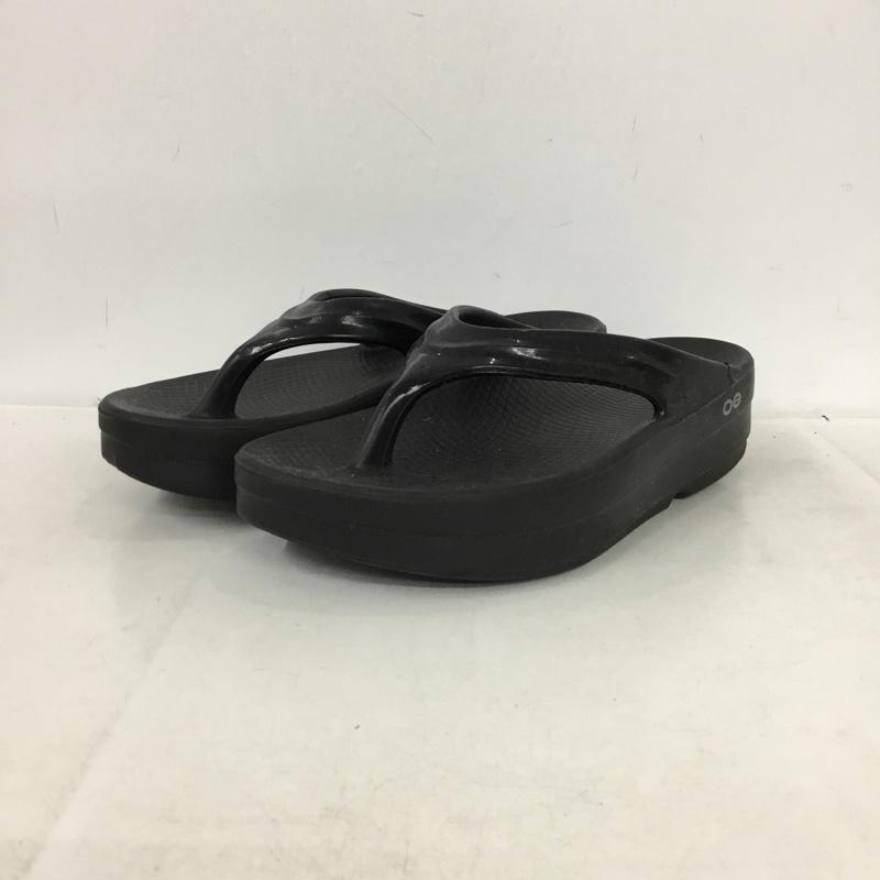 ウーフォス OOFOS サンダル サンダル 24.5cm 無地 黒 / ブラック / black レディース USED 古着 中古 10162135