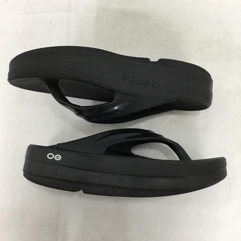 ウーフォス OOFOS サンダル サンダル 24.5cm 無地 黒 / ブラック / black レディース USED 古着 中古 10162135