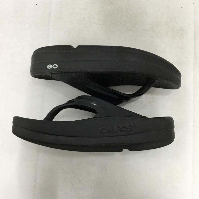 ウーフォス OOFOS サンダル サンダル 24.5cm 無地 黒 / ブラック / black レディース USED 古着 中古 10162135