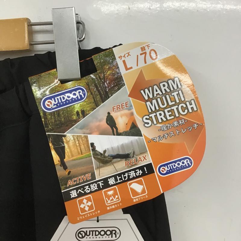 アウトドアプロダクツ OUTDOOR PRODUCTS パンツ ワークパンツ、ペインターパンツ ワイドパンツ カジュアルパンツ ワークパンツ ジャージ L ロゴ、文字 黒 / ブラック / black メンズ USED 古着 中古 10162136