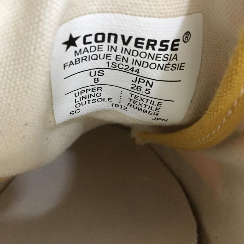 コンバース CONVERSE スニーカー スニーカー 1SC244 BIG C TS OX ローカット 26.5cm 26.5cm ロゴ、文字 黄 / イエロー / yellow メンズ USED 古着 中古 10162138