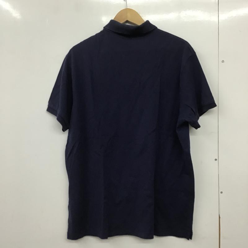 ポロラルフローレン POLO RALPH LAUREN ポロシャツ 半袖 半袖ポロシャツ カラーシャツ 半袖カットソー L ロゴ、文字 紺 / ネイビー / navy メンズ USED 古着 中古 10162147