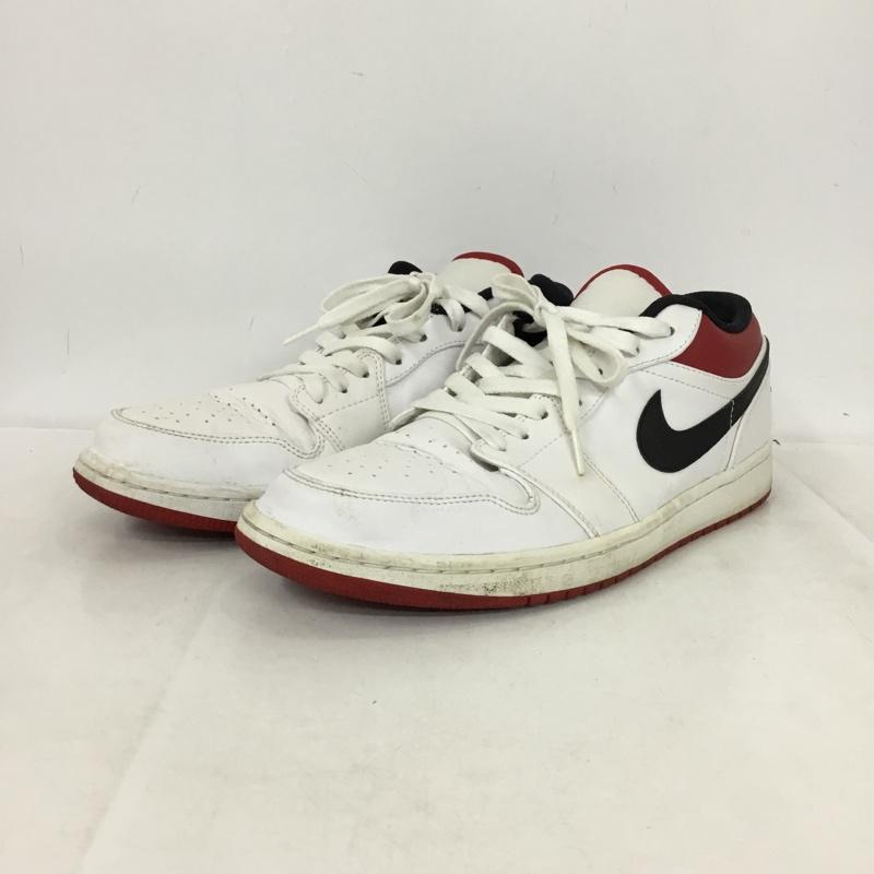 ナイキ NIKE スニーカー スニーカー 553558-118 28.5cm AIR JORDAN 1 LOW 28.5cm ロゴ、文字 白 / ホワイト / white X 黒 / ブラック / black X 赤 / レッド / red メンズ USED 古着 中古 10162148