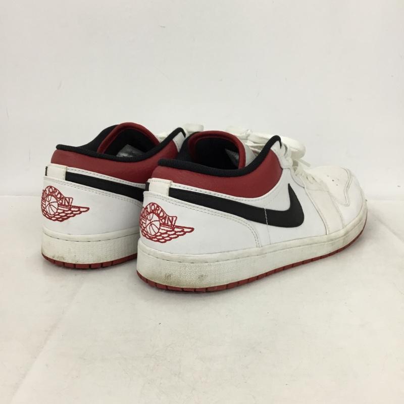 ナイキ NIKE スニーカー スニーカー 553558-118 28.5cm AIR JORDAN 1 LOW 28.5cm ロゴ、文字 白 / ホワイト / white X 黒 / ブラック / black X 赤 / レッド / red メンズ USED 古着 中古 10162148