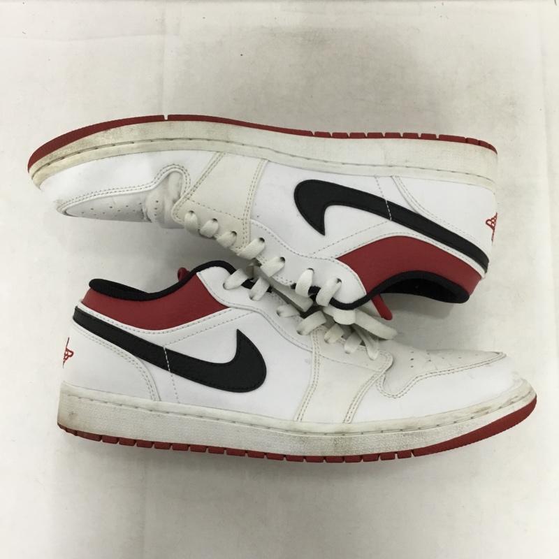 ナイキ NIKE スニーカー スニーカー 553558-118 28.5cm AIR JORDAN 1 LOW 28.5cm ロゴ、文字 白 / ホワイト / white X 黒 / ブラック / black X 赤 / レッド / red メンズ USED 古着 中古 10162148