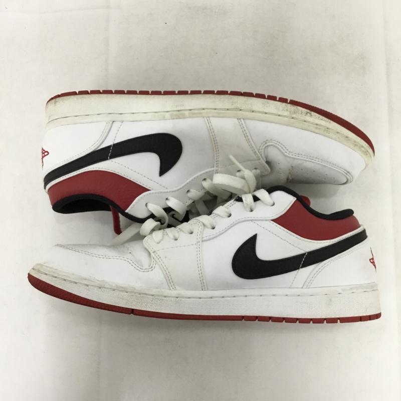 ナイキ NIKE スニーカー スニーカー 553558-118 28.5cm AIR JORDAN 1 LOW 28.5cm ロゴ、文字 白 / ホワイト / white X 黒 / ブラック / black X 赤 / レッド / red メンズ USED 古着 中古 10162148