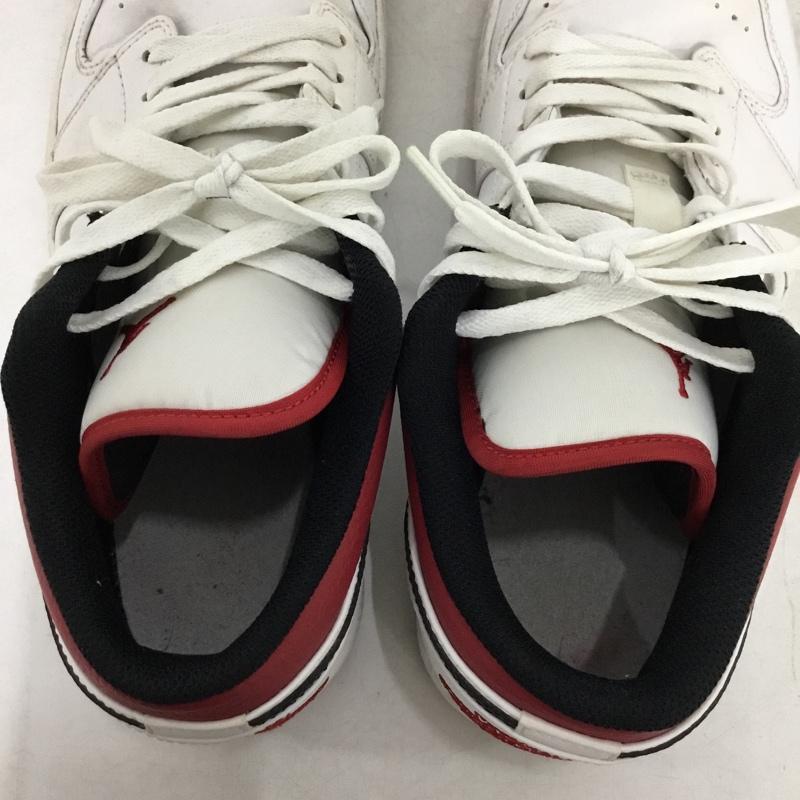 ナイキ NIKE スニーカー スニーカー 553558-118 28.5cm AIR JORDAN 1 LOW 28.5cm ロゴ、文字 白 / ホワイト / white X 黒 / ブラック / black X 赤 / レッド / red メンズ USED 古着 中古 10162148