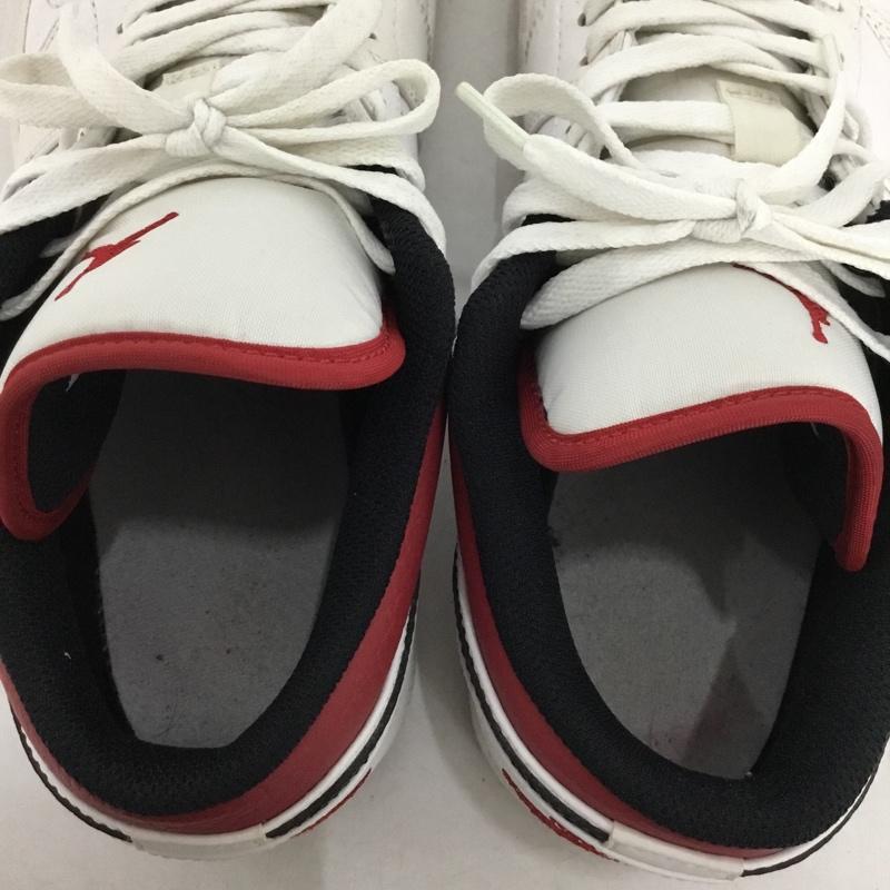 ナイキ NIKE スニーカー スニーカー 553558-118 28.5cm AIR JORDAN 1 LOW 28.5cm ロゴ、文字 白 / ホワイト / white X 黒 / ブラック / black X 赤 / レッド / red メンズ USED 古着 中古 10162148