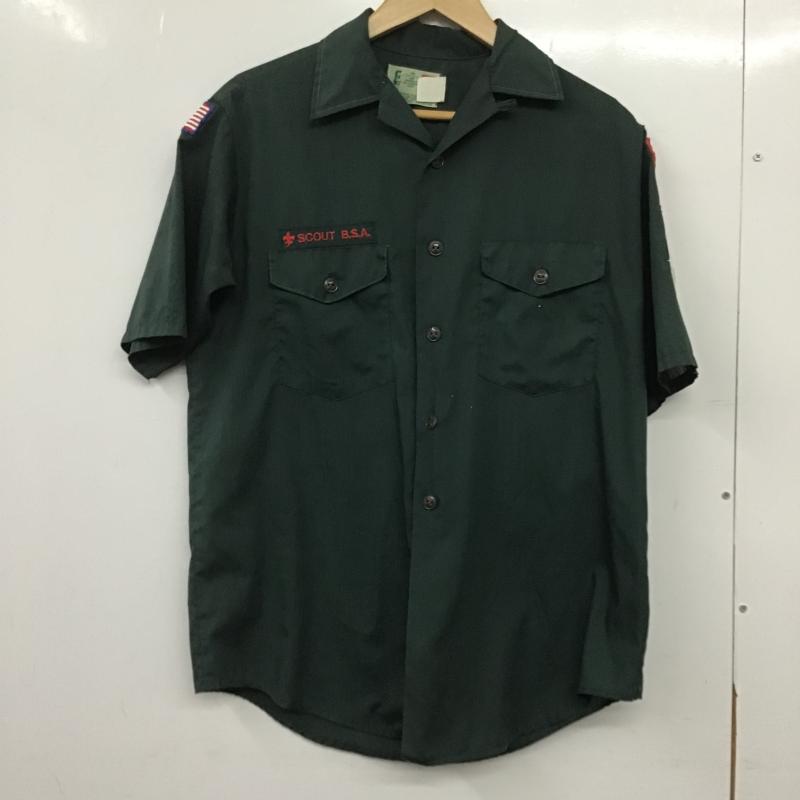 古着 USED シャツ、ブラウス 半袖 半袖シャツ 刺繍シャツ 古着 ロゴ、文字 緑 / グリーン / green メンズ USED 古着 中古 10162149