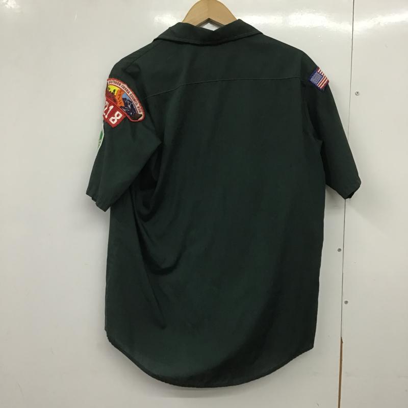 古着 USED シャツ、ブラウス 半袖 半袖シャツ 刺繍シャツ 古着 ロゴ、文字 緑 / グリーン / green メンズ USED 古着 中古 10162149